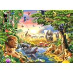 A4 50 Piece African Wild Life Wooden Puzzle  A4 50 Piece African Wild Life Wooden Puzzle